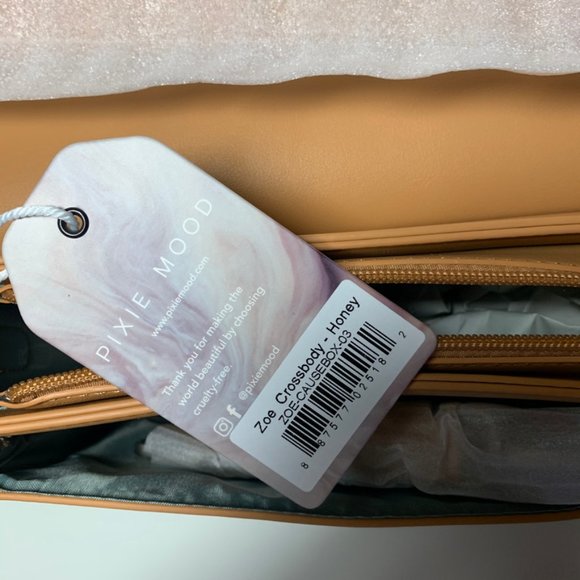 NWT Pixie Mood Zoe Crossbody Purse Honey (Tan) - Picture 7 of 9